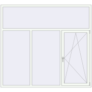REHAU Euro 60 2220x2030 мм Білий (RAL 9016) з двох сторін