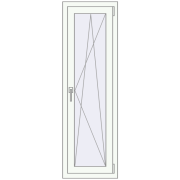 REHAU Euro 60 500x1500 мм Білий (RAL 9016) з двох сторін REHAU Euro 60 500x1500 мм Білий (RAL 9016) з двох сторін