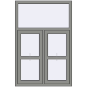 Altest Pony 375 1000x1500 мм RAL 9007 Grey aluminium з двох сторін Altest Pony 375 1000x1500 мм RAL 9007 Grey aluminium з двох сторін