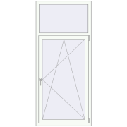 REHAU Euro 60 880x1980 мм Білий (RAL 9016) з двох сторін