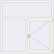 REHAU Euro 70 1500x1500 мм Білий (RAL 9016) з двох сторін