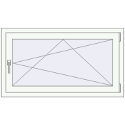 REHAU Euro 70 1120x630 мм Білий (RAL 9016) з двох сторін