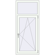 REHAU Euro 70 670x1550 мм Білий (RAL 9016) з двох сторін