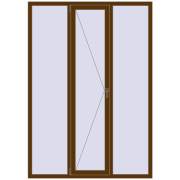 REHAU Euro 70 1550x2200 мм WALNUT з двох сторін