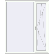 REHAU Euro 60 1500x1800 мм Білий (RAL 9016) з двох сторін