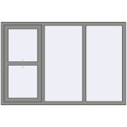Altest Pony 375 1800x1200 мм RAL 9007 Grey aluminium з двох сторін