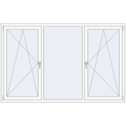 REHAU Euro 60 2200x1400 мм Білий (RAL 9016) з двох сторін