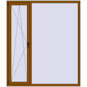 REHAU SYNEGO MD 1710x1990 мм GOLDEN OAK з двох сторін
