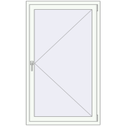 Вікна 900x1500 мм REHAU Euro 60 Білий (RAL 9016) з двох сторін