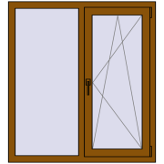 REHAU Euro 60 1095x1205 мм GOLDEN OAK з двох сторін REHAU Euro 60 1095x1205 мм GOLDEN OAK з двох сторін