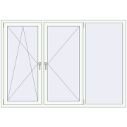 REHAU Euro 60 2000x1400 мм Білий (RAL 9016) з двох сторін
