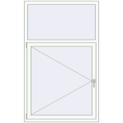 REHAU SYNEGO MD 1113x1800 мм Білий (RAL 9016) з двох сторін