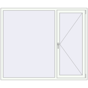 Вікна 1800x1500 мм REHAU Brillant-Design Білий (RAL 9016) з двох сторін