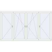 REHAU Euro 60 3100x1800 мм Білий (RAL 9016) з двох сторін