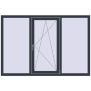 REHAU Euro 60 1800x1220 мм ANTHRACITE_GREY_STRUKTURAL з двох сторін REHAU Euro 60 1800x1220 мм ANTHRACITE_GREY_STRUKTURAL з двох сторін