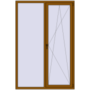 REHAU Euro 60 1400x2100 мм GOLDEN OAK з двох сторін
