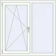 REHAU Euro 70 1200x1200 мм Білий (RAL 9016) з двох сторін