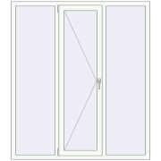 REHAU Euro 70 1540x1750 мм Білий (RAL 9016) з двох сторін