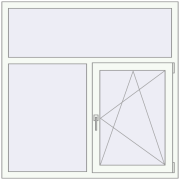 REHAU Euro 70 1350x1350 мм Білий (RAL 9016) з двох сторін