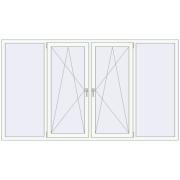 REHAU Euro 70 2550x1450 мм Білий (RAL 9016) з двох сторін REHAU Euro 70 2550x1450 мм Білий (RAL 9016) з двох сторін