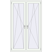 REHAU Euro 70 1120x1800 мм Білий (RAL 9016) з двох сторін