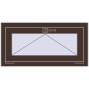 Вікна 800x400 мм Altest Pony 375 RAL 8017 Chocolate brown з двох сторін