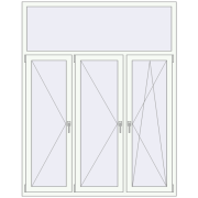 REHAU Brillant-Design 1620x2040 мм Білий (RAL 9016) з двох сторін