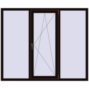 REHAU SYNEGO MD 1800x1500 мм BLACK_BROWN з двох сторін