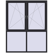 REHAU Brillant-Design 1750x2200 мм BLACK_ULTI-MATT з двох сторін