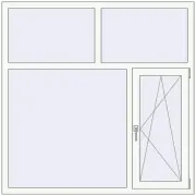 REHAU Brillant-Design 1500x1500 мм Білий (RAL 9016) з двох сторін