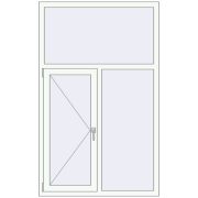 REHAU SYNEGO MD 1113x1800 мм Білий (RAL 9016) з двох сторін
