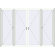 REHAU Euro 70 2500x1800 мм Білий (RAL 9016) з двох сторін