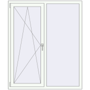 REHAU Euro 70 1300x1550 мм Білий (RAL 9016) з двох сторін REHAU Euro 70 1300x1550 мм Білий (RAL 9016) з двох сторін