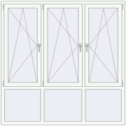 REHAU SYNEGO MD 1800x1800 мм Білий (RAL 9016) з двох сторін REHAU SYNEGO MD 1800x1800 мм Білий (RAL 9016) з двох сторін