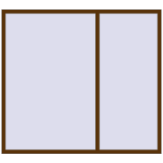 REHAU Euro 60 2000x1800 мм WALNUT з двох сторін