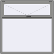 Altest Pony 375 1500x1500 мм RAL 9007 Grey aluminium з двох сторін Altest Pony 375 1500x1500 мм RAL 9007 Grey aluminium з двох сторін