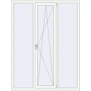 REHAU Euro 70 1560x2050 мм Білий (RAL 9016) з двох сторін