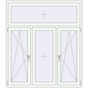 Вікна 1500x1700 мм REHAU Euro 70 Білий (RAL 9016) з двох сторін