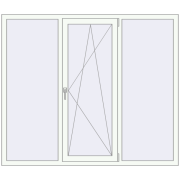 REHAU Brillant-Design 1800x1540 мм Білий (RAL 9016) з двох сторін