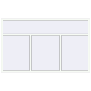 Вікна 2500x1500 мм Altest Pony 375 RAL 9016 Traffic white з двох сторін