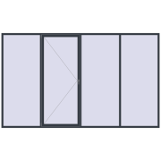 REHAU SYNEGO MD 4000x2400 мм ANTHRACITE_GREY_STRUKTURAL з двох сторін REHAU SYNEGO MD 4000x2400 мм ANTHRACITE_GREY_STRUKTURAL з двох сторін