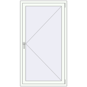 REHAU Euro 70 900x1600 мм Білий (RAL 9016) з двох сторін