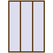 REHAU Euro 70 1550x2200 мм WALNUT з двох сторін