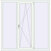 REHAU Euro 70 1600x1650 мм Білий (RAL 9016) з двох сторін REHAU Euro 70 1600x1650 мм Білий (RAL 9016) з двох сторін