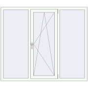 REHAU Euro 60 1720x1460 мм Білий (RAL 9016) з двох сторін