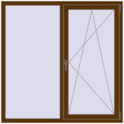REHAU SYNEGO MD 1445x1445 мм WALNUT з двох сторін
