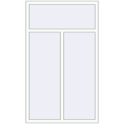 REHAU Euro 70 1110x1860 мм Білий (RAL 9016) з двох сторін