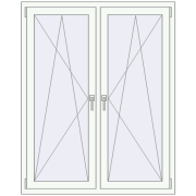 Вікна 1200x1500 мм REHAU Euro 70 Білий (RAL 9016) з двох сторін