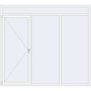 REHAU Euro 70 2580x2320 мм Білий (RAL 9016) з двох сторін