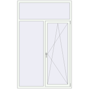 REHAU SYNEGO MD 1400x2250 мм Білий (RAL 9016) з двох сторін